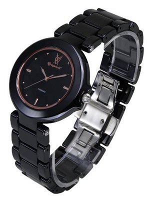 Black Ceramic Rose Gold Bezel Marker Euro Designer Konigswerk CQ47G