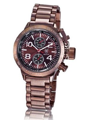 Brown Metal Band Large Brown Dial Multifunction Day Date Konigswerk AQ101099G
