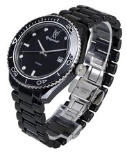 Classic Black Ceramic Link Bracelet Euro Designer Konigswerk CQ54G