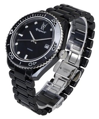 Classic Black Ceramic Link Bracelet Euro Designer Konigswerk CQ54G