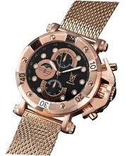 Gents Mesh Bracelet Rose Gold Large Face Multifunction Day Date Moonphase Konigswerk AQ101138G