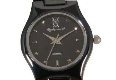 Ladies Black Ceramic Small Petite Face Euro Designer Konigswerk CQ29L