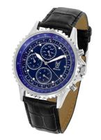 Leather Band Silver Case Blue Dial Diamond Accent Multifunction Day Date Konigswerk SQ201426G