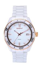 White Dress with Rose Gold Bezel Markers Designer Konigswerk CQ52G
