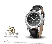 Kronsegler Admiral Diamond Chronograph steel - black
