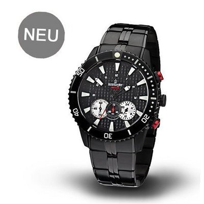Kronsegler Akteur Chronograph PVD black m. steelband