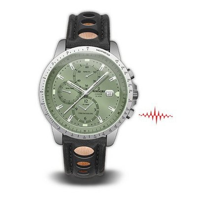 Kronsegler Castor Alarm Chronograph steel - pacific green