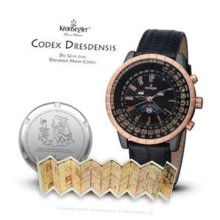 Kronsegler "Codex Dresdensis" Maya Calendar PVD - black