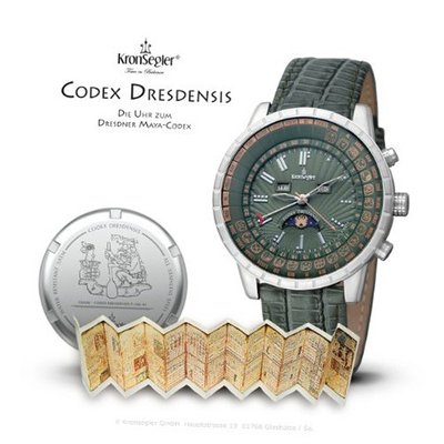 Kronsegler "Codex Dresdensis" Maya Calendar steel - green