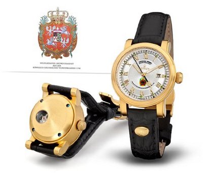 Kronsegler Dresden Green Ladies Diamond Automatic golden - silver