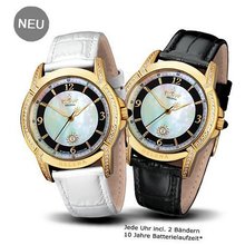 Kronsegler Helena Ladies golden Gold-white - 10 Years Battery Lifetime*