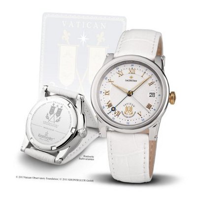 Official Vatican Observatory "Sacristan" - Ladies Quartz bicolor-white