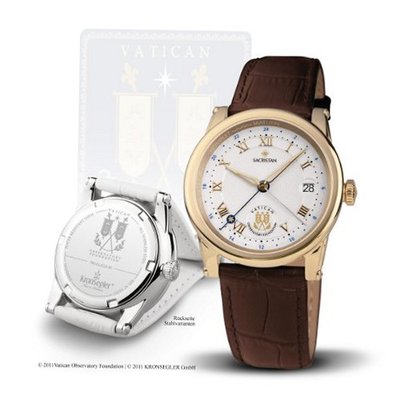 Official Vatican Observatory "Sacristan" - Ladies Quartz gold-white
