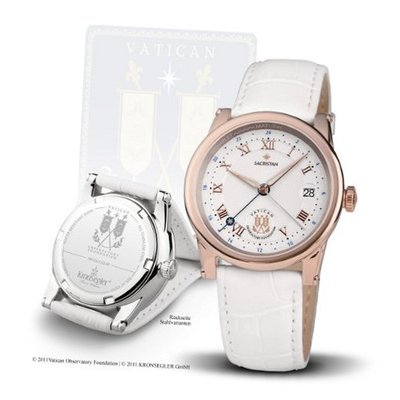 Official Vatican Observatory "Sacristan" - Ladies Quartz rose-white