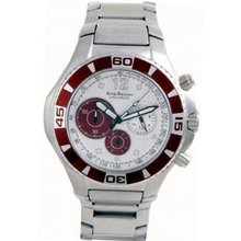 Krug Baumen 140604KM Challenger Silver Dial Brown Bezel Chronograph