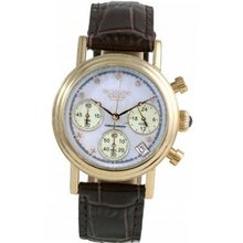 Krug Baumen 150583DL Enterprise Diamond Champagne-Gold Dial