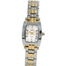 Krug Baumen 1963DLT Tuxedo Two Tone 4 Diamond White Dial Steel-Two Tone Strap