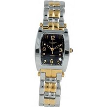 Krug Baumen 1965DMT Tuxedo Two Tone 4 Diamond Black Dial Steel-Two Tone Strap