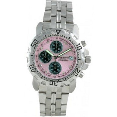 Krug Baumen 241269DM-PK Sportsmaster Diamond Pink Dial
