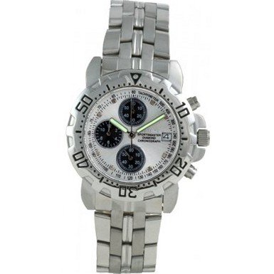 Krug Baumen 241269DM-SL Sportsmaster Diamond Silver Dial