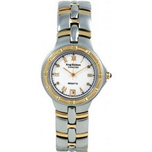 Krug Baumen 2614DM Regatta 4 Diamond White Dial Two Tone Strap