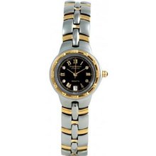 Krug Baumen 2616DL Regatta 4 Diamond Black Dial Two Tone Strap