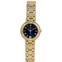 Krug Baumen 5118DL Charleston 4 Diamond Black Dial Gold Strap