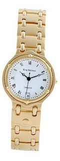 Krug-Baumen Gents Charleston White Dial Golden Bracelet