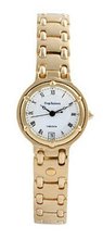 Krug-Baumen Ladies Charleston White Dial Golden Bracelet