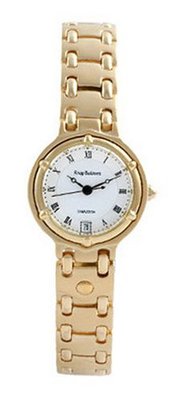 Krug-Baumen Ladies Charleston White Dial Golden Bracelet