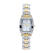 uKrug Baumen Krug-Baumen Ladies Tuxedo Rectangular Face Two Tone Bracelet 