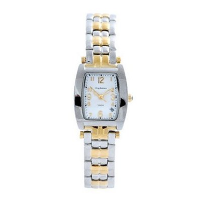 uKrug Baumen Krug-Baumen Ladies Tuxedo Rectangular Face Two Tone Bracelet 