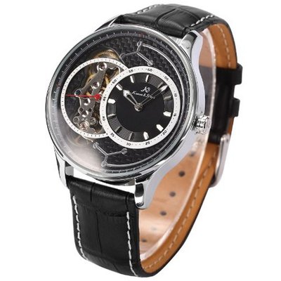 Ks Auto Mechanical Royal Carving Steampunk Skeleton Leather Band Wrist es KS130