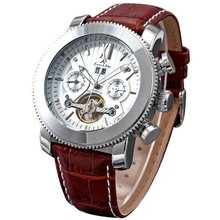 KS Automatic Mechanical Leather White Dial Luxury Wrist KS020