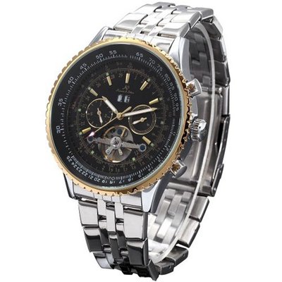 KS Automatic Mechanical Tourbillon Date Day Big Case Sport Wrist Gift KS083