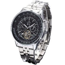 KS Automatic Mechanical Tourbillon Date Day Black Dial Sport Wrist Gift KS084