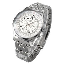 KS Aviator White Dial Automatic Mechanical Date Day Stainless Steel Wrist KS099