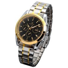 KS Black Analog Date Day Automatic Mechanical Steel + Gift Box KS061