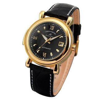 KS Black Date Day Automatic Mechanical Leather + Gift Box KS062