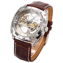 KS Fashion Skeleton Steampunk Bridge Leather Automatic Mechanical KS134