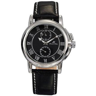 KS Luxury Classical Mechanical Leather Band Army Wrist Black Dial KS042