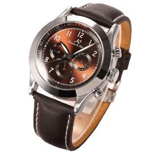 Ks Navigator Series Luxury Automatic Mechanical Day Date 24Hour Wrist KS125 Coffee