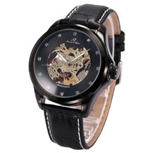 KS Royal Carving Black Skeleton Elegant Automatic Mechanical Dress KS103