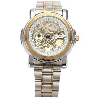 KS Royal Carving White Skeleton Steampunk Automatic Mechanical Dress KS137