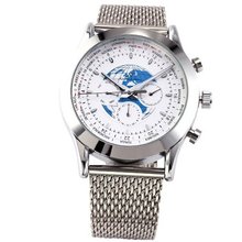 KS Transocean Luxury Automatic Mechanical Day Date 24 Hours White Dial Wrist KS087