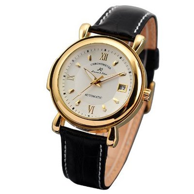 KS White Date Day Auto Automatic Mechanical Leather + Gift Box KS063