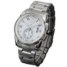 KS White Date Stainless Steel Automatic Mechanical Wrist + Gift Box KS065