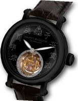 Happy Buddha Tourbillon with Black Characters on Onyx Dial - Black Case Limited Edition