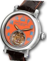 Happy Buddha Tourbillon with Blue Characters on Mandarin Orange Dial Limited Edition