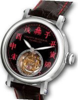Happy Buddha Tourbillon with Red Characters on Onyx Dial Limited Edition